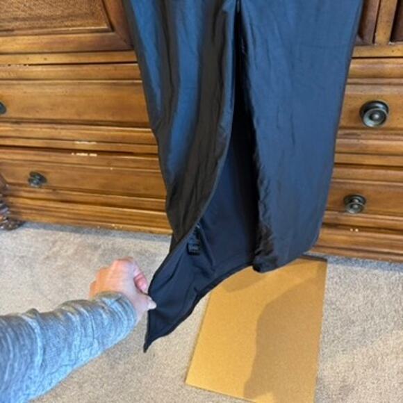 Good American Black Cowl Neck Jersey Zip Slit Dress Small NWOT - Picture 8 of 12